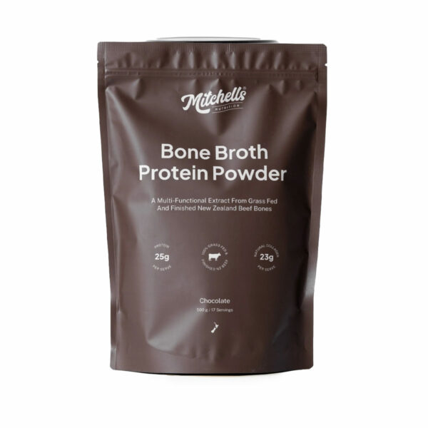 Mitchells Nutrition Bone Broth Protein Powder Chocolate Femmewell Nz