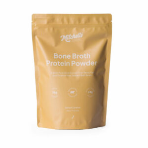 Mitchells Nutrition Bone Broth Protein Powder Natural Salted Caramel Front Femmewell Nz