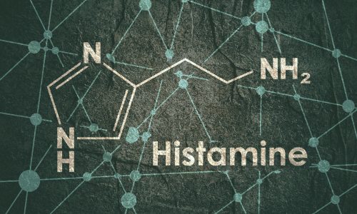 Chemical Formula Of Histamine On A Blackboard