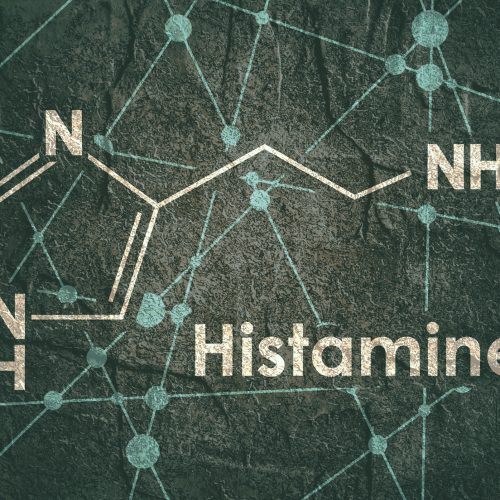 Chemical Formula Of Histamine On A Blackboard